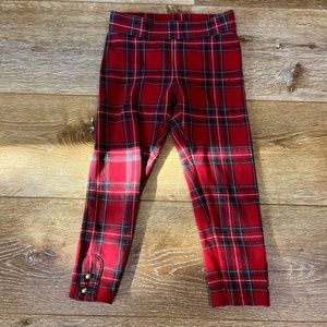 Janie and Jack Red Plaid Kids Casual Bottoms
